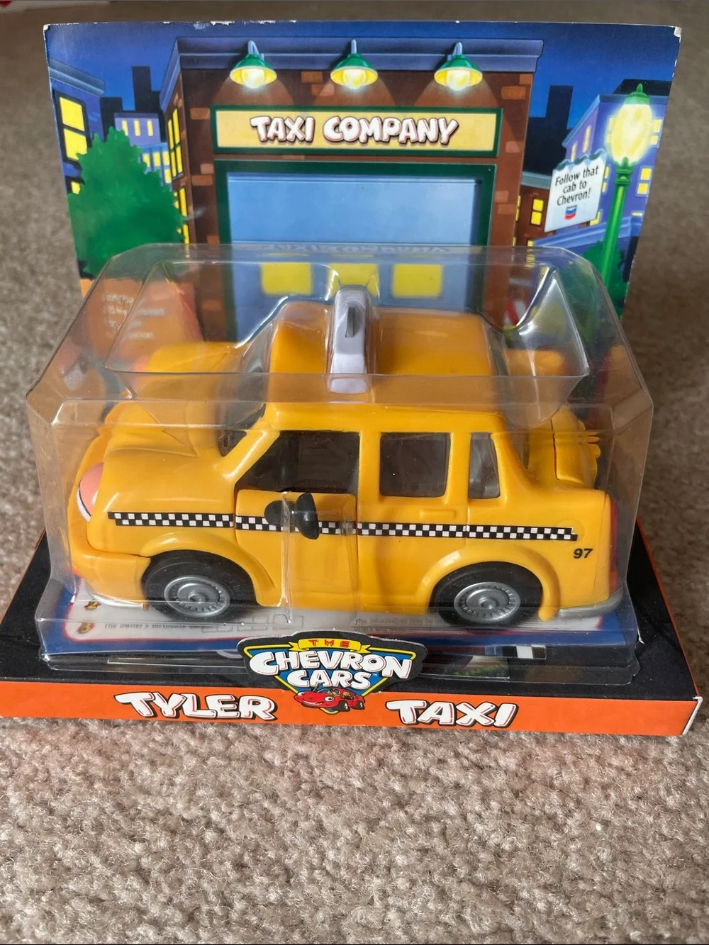 Tyler Taxi Yellow Toy Taxi - Chevron Cars